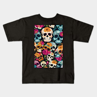 Colourful skull pattern Kids T-Shirt